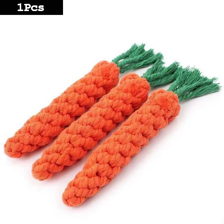 Dog Toy Carrot Knot Rope Ball - Nimbyfruit