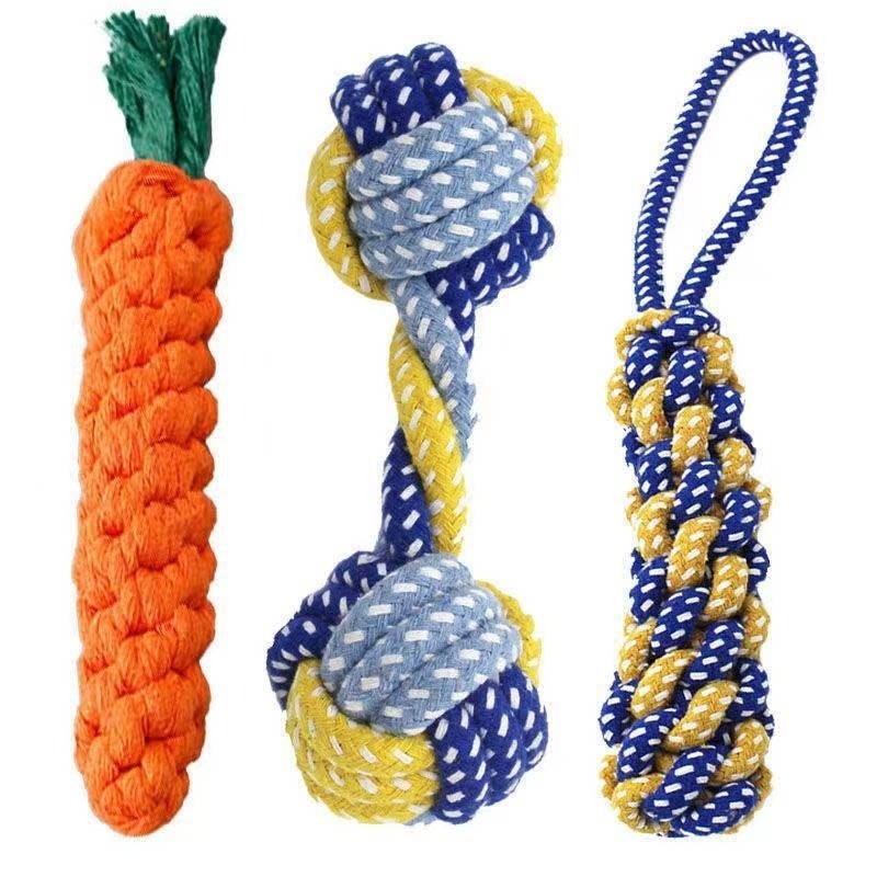 Dog Toy Carrot Knot Rope Ball - Nimbyfruit