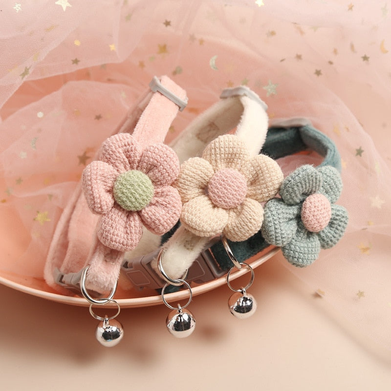 cute flower pet cat collar - Nimbyfruit